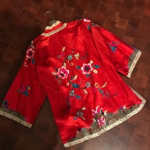 Vintage 1940s Asian FINE Hand Embroidered Jacket